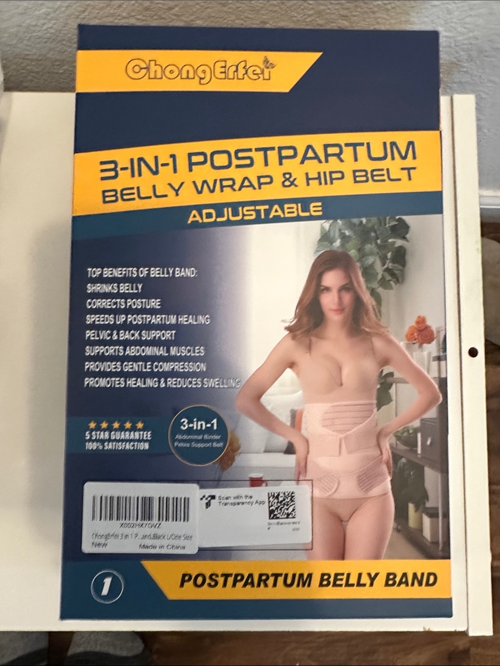 Adjustable 3-in-1 Postpartum Belly Wrap & Hip Belt - Pink